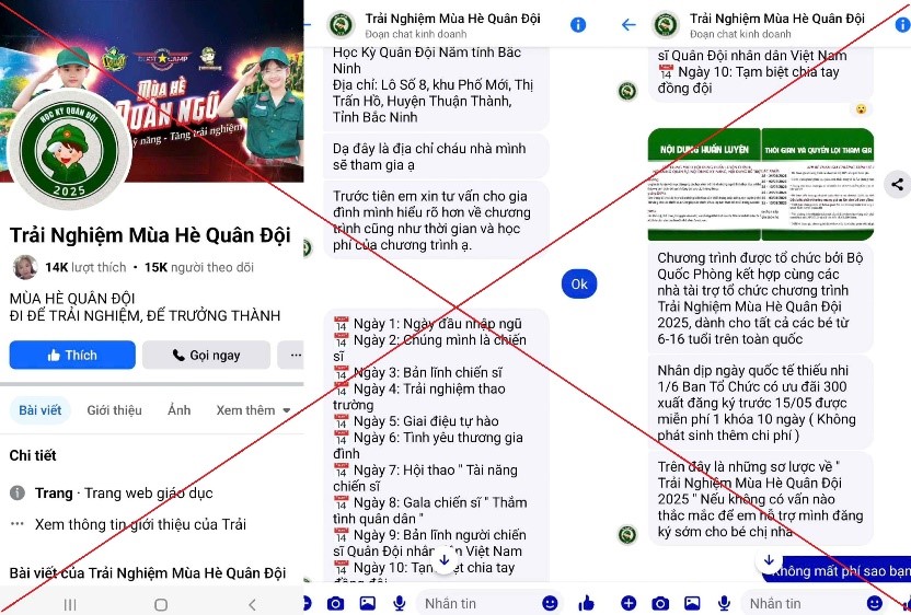 Cảnh giác "bẫy" lừa đảo khi đăng ký tham gia Trại hè Quân đội nhân dân trên mạng