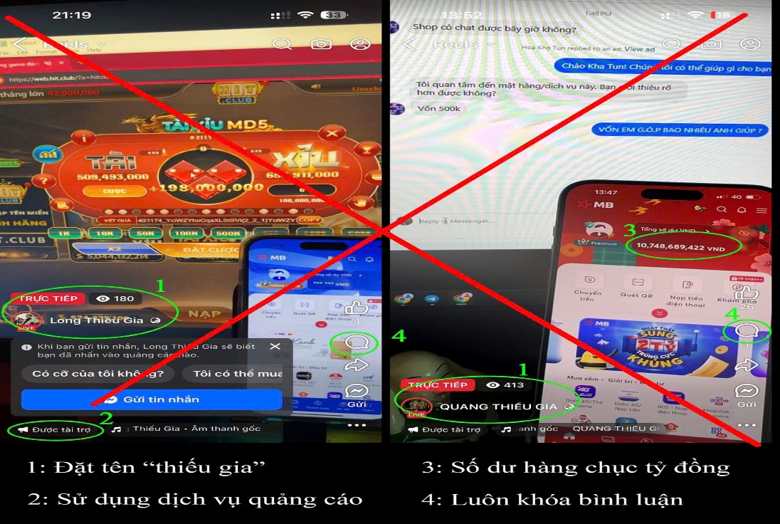 Cảnh báo hoạt động quảng cáo trá hình, lôi kéo người chơi đánh bạc trực tuyến