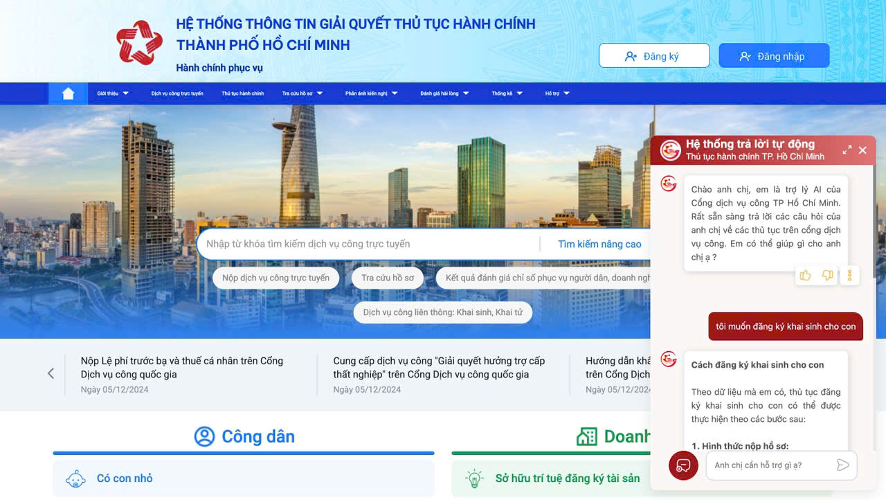 Trợ lý AI giúp nâng cao hiệu quả giải quyết thủ tục hành chính