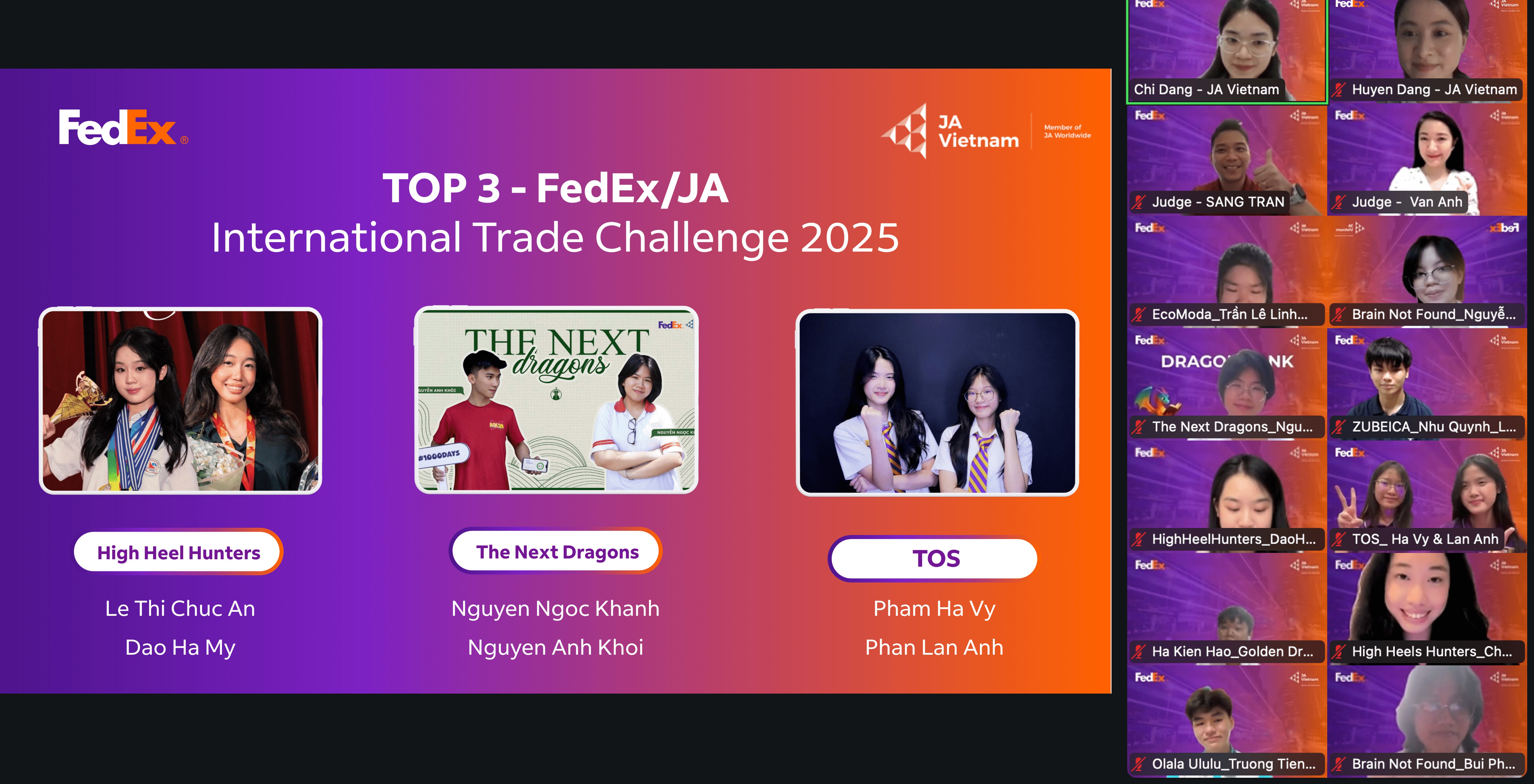 6 học sinh Việt Nam tham gia Chung kết FedEx/JA ITC Châu Á - Thái Bình Dương