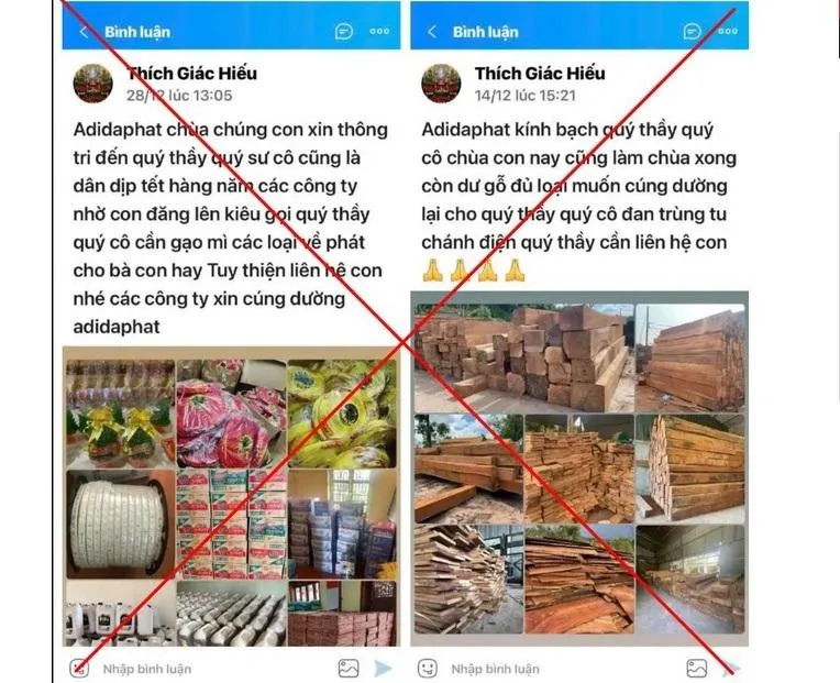Mua sim rác, tạo tài khoản zalo giả danh người tu hành để lừa đảo