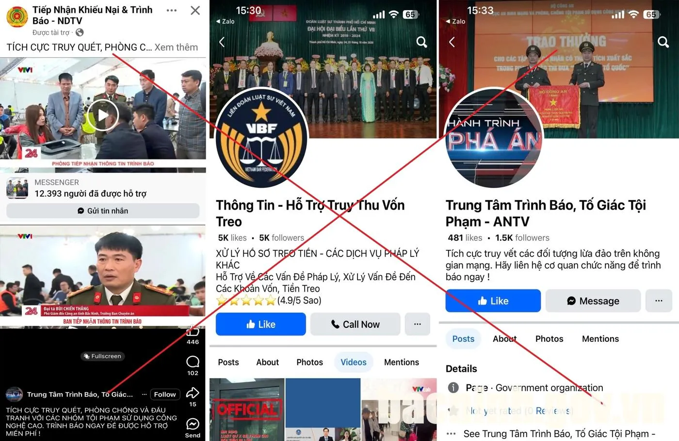 Cảnh báo lừa đảo mạo danh Công an để quảng cáo dịch vụ “thu hồi vốn, lấy lại tiền bị lừa”
