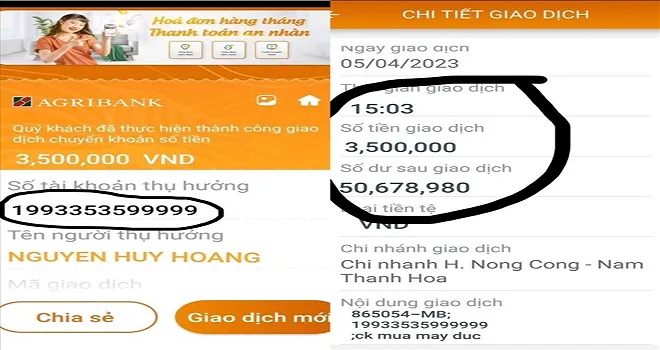 Thủ đoạn lừa đảo giả mạo biên lai chuyển tiền thành công